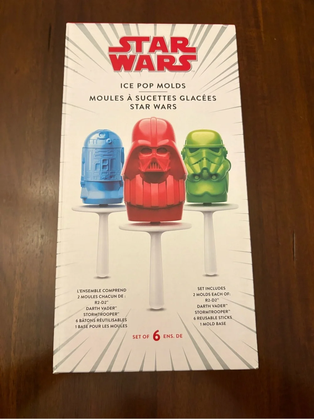 Williams Sonoma Gray Silicone Star Wars Ice Pop Molds with White Sticks